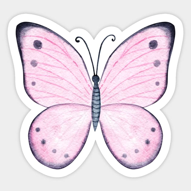 pink butterfly Sticker by DreamLoudArt